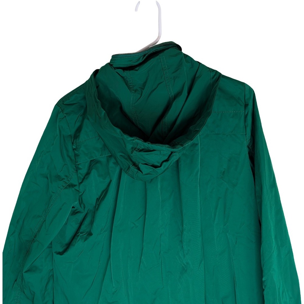 Liz Claiborne Windbreaker Womens Small Green Hooded Full Zip Mesh Lined Jacket - Picture 9 of 16